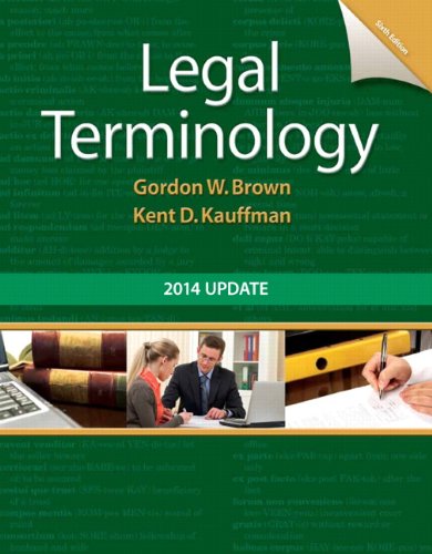 Legal Terminology 2014 Update 6th by Gordon Brown