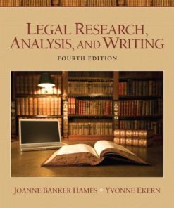 Legal Research Analysis and Writing 4th