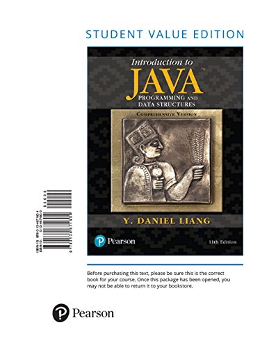 Introduction to Java Programming and Data Structures Comprehensive Version 11th