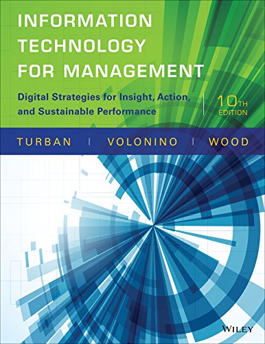Information Technology for Management Digital Strategies for Insight Action and Sustainable Performance 8211 10th