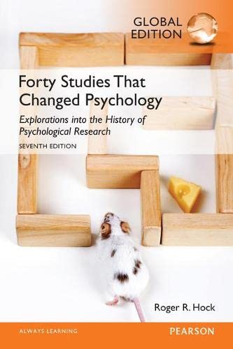 Forty Studies that Changed Psychology Global