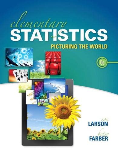 Elementary Statistics Picturing the World 8211 6th