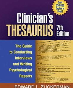 Clinician8217s Thesaurus 7th The Guide to Conducting Interviews and Writing Psychological Reports The Clinician8217s Toolbox
