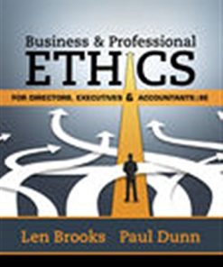 Business Professional Ethics for Directors Executives Accountants 8th by Leonard J Brooks