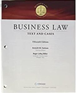 Business Law Text and Cases