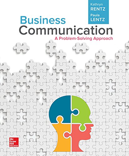 Business Communication A ProblemSolving Approach LooseLeaf 1