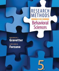 Research Methods for the Behavioral Sciences 5th 5E