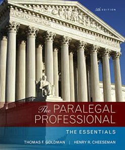 Paralegal Professional The Essentials The 5th by Thomas F Goldman