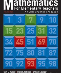 Mathematics for Elementary Teachers A Contemporary Approach 10th