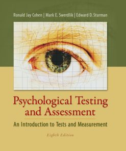 Psychological Testing and Assessment 8th 8E Ronald Jay Cohen