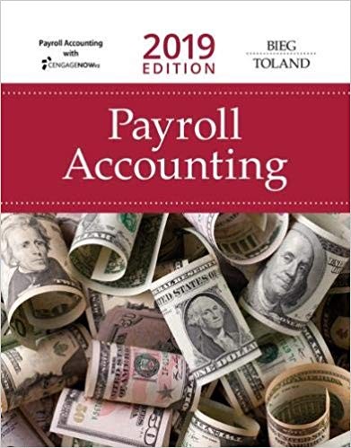 Payroll Accounting 2019 29th by Bernard J Bieg