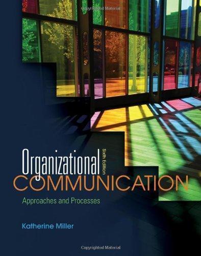 Organizational Communication Approaches And Processes 6Th