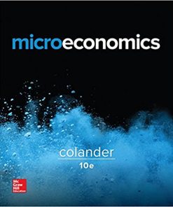 Microeconomics 10th by David C Colander