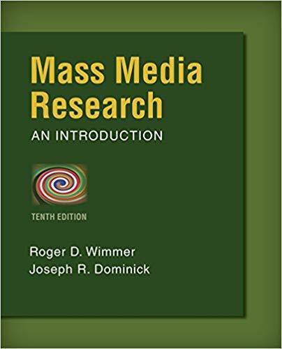 Mass Media Research An Introduction 10Th