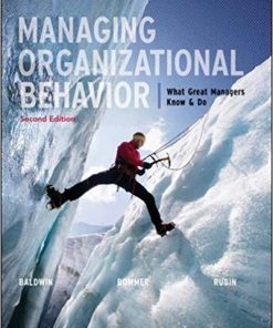 Managing Organizational Behavior What Great Managers Know and Do 2nd