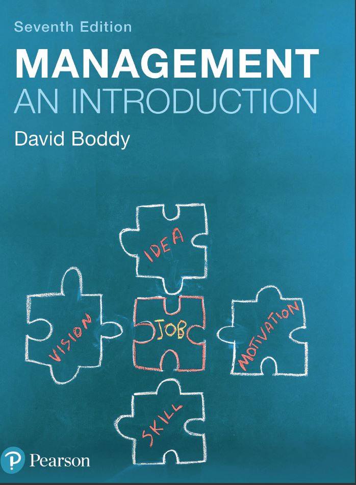Management An Introduction 7th 7E David Boddy