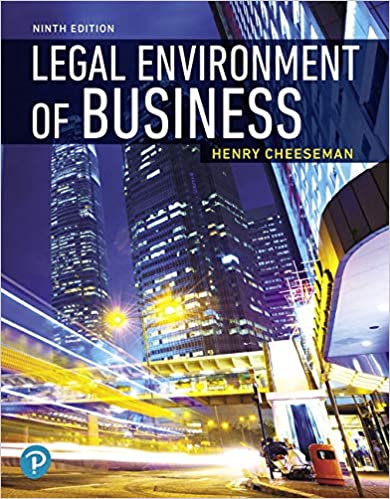 Legal Environment of Business and Online Commerce 9th