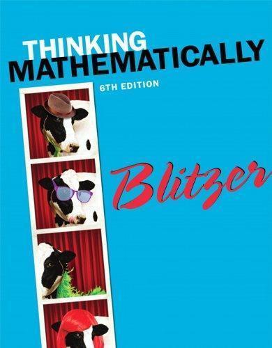 Thinking Mathematically 6Th