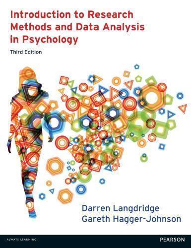 Introduction To Research Methods And Data Analysis In Psychology 3Rd