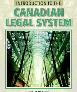 Introduction to Canadian Legal System 16th 16E