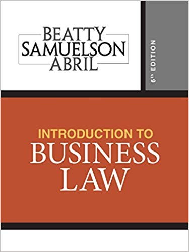 Introduction to Business Law 6th by Jeffrey F Beatty