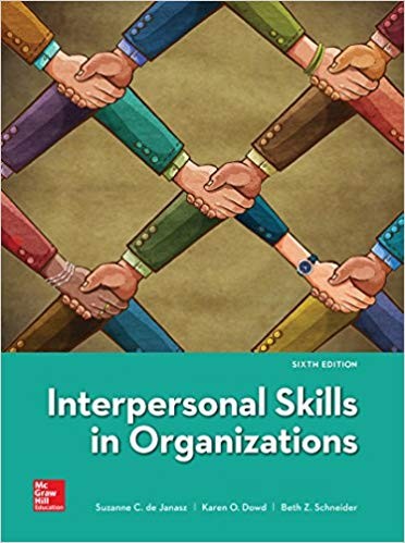 Interpersonal Skills in Organizations 6th by Suzanne de Janasz