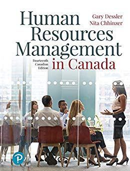 Human Resources Management in Canada Fourteenth 14th Canadian