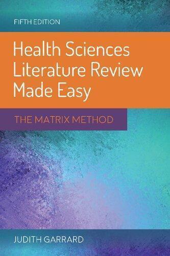 Health Sciences Literature Review Made Easy 5Th