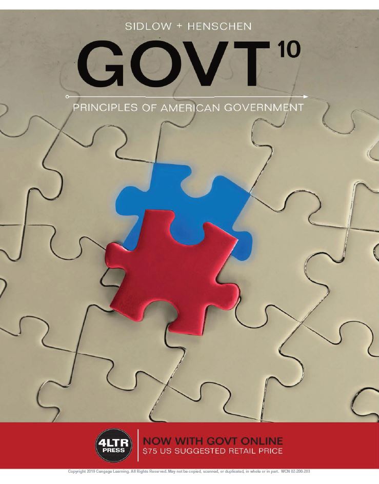 GOVT 10th 10E Edward Sidlow Beth Henschen
