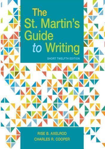 The St Martins Guide To Writing Short 12Th