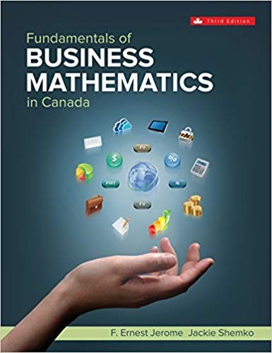 Fundamentals of Business Mathematics in Canada 3rd Canadian