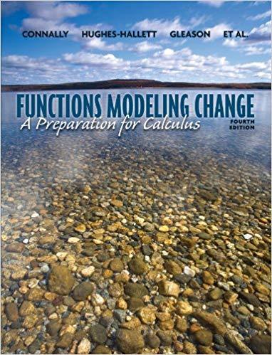 Functions Modeling Change A Preparation For Calculus 4Th