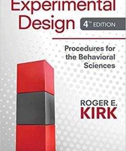 Experimental Design Procedures For The Behavioral Sciences Fourth 4Th